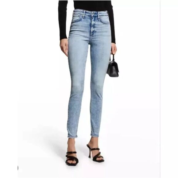 NWT Rag & Bone | Nina High Rise Skinny in Venus Stretch Denim Jeans 24 - Picture 2 of 15